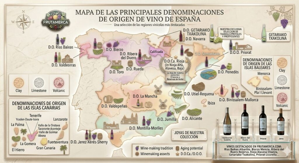 mapa do vino España