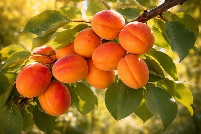 albaricoque rama arbol