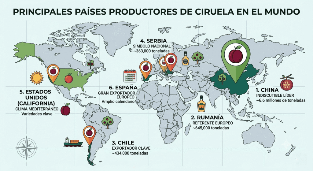 ciruela en el mundo